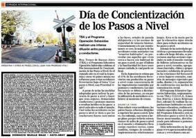 Article in the newspaper “LA RAZON” in Argentina